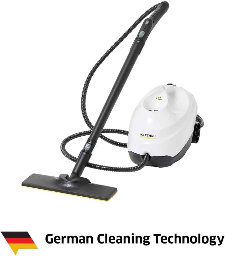 Karcher SC3 Steam Cleaner, 1900W, Powerful High-Pressure Home Cleaner, Multipurpose, Versatile Accessories, Ideal for Kitchen & Bathroom Use, White