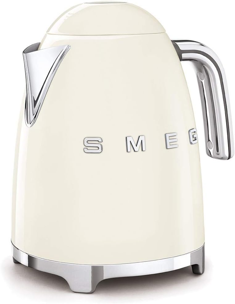 Smeg | Retro Iconic 50s 1.7 L Kettle / 7 Cups | 2400 Watts |Cream