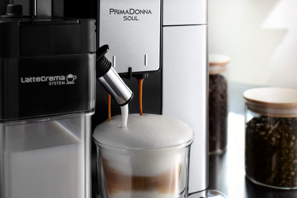De'Longhi Primadonna Soul, Fully Automatic Bean to Cup, Espresso an Cappuccino Coffee Maker, ECAM610.75.mb, Black and Silver