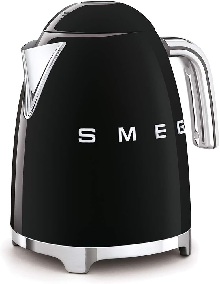 Smeg | Retro Iconic 50s 1.7 L Kettle / 7 Cups | 2400 Watts | Black