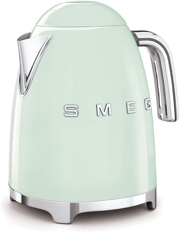 Smeg | Retro Iconic 50s 1.7 L Kettle / 7 Cups | 2400 Watts | Pastel Green