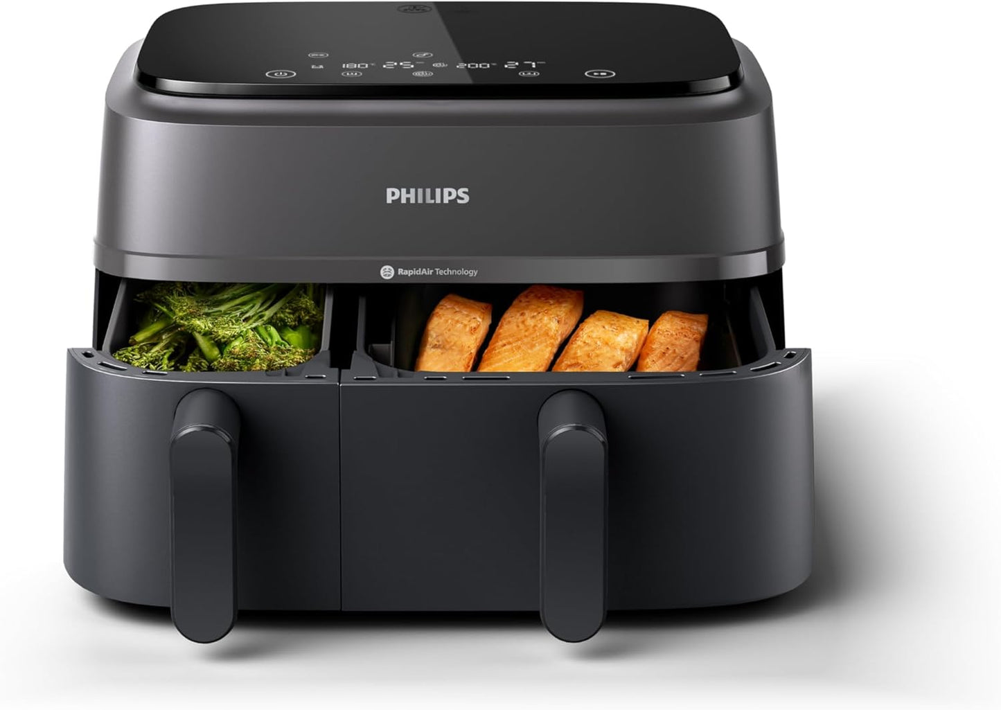 Philips 3000 Series Digital Air Fryer, 9 Liters, 2750 Watt, Black and Silver - NA350