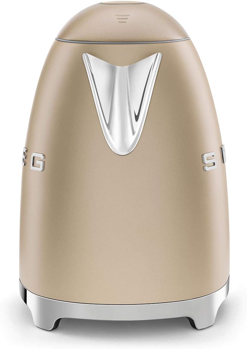 Smeg | Retro Iconic 50s 1.7 L Kettle / 7 Cups | 2400 Watts | Matte Gold