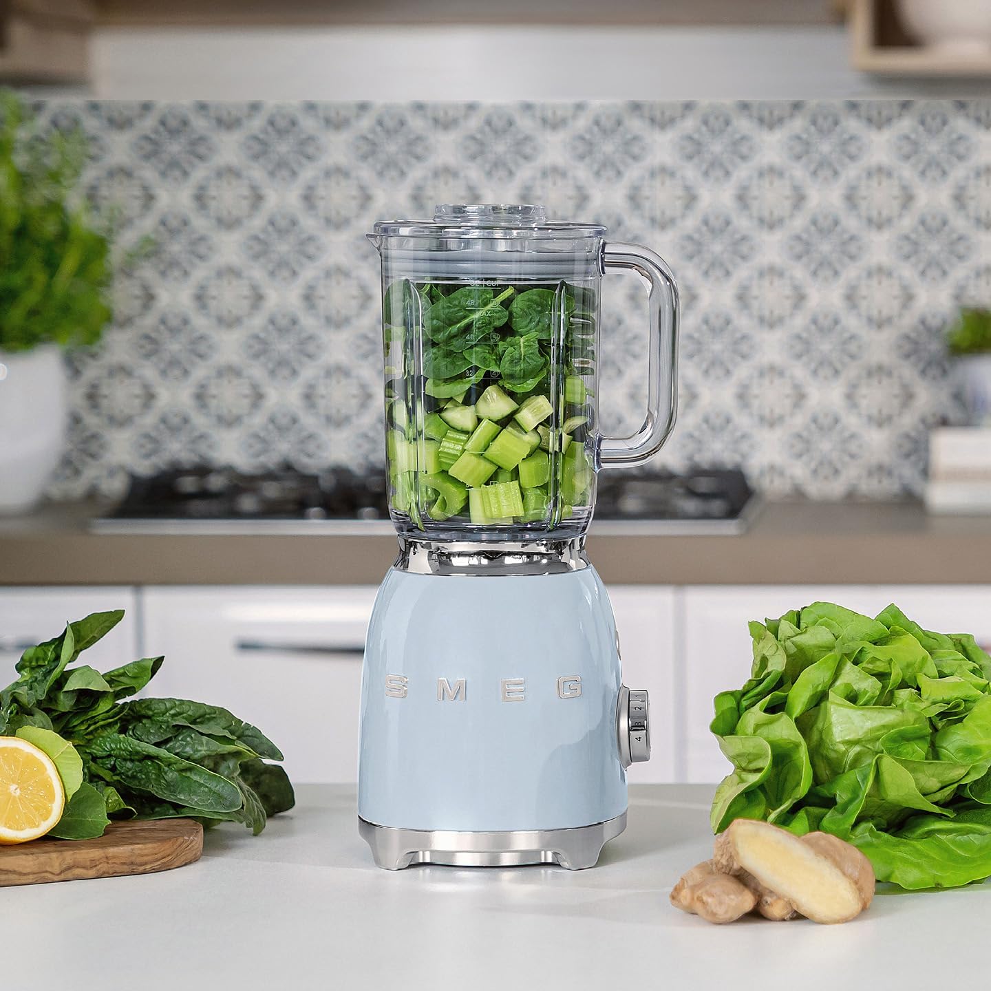 Smeg Retro Style Jug Blender 1.5 Litre – 800W – Pastel Blue
