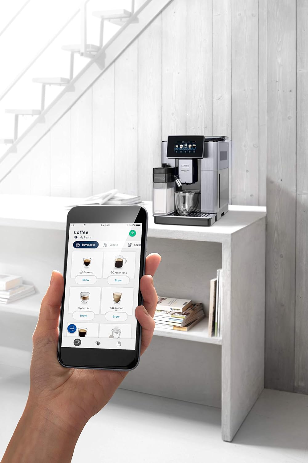 De'Longhi Primadonna Soul, Fully Automatic Bean to Cup, Espresso an Cappuccino Coffee Maker, ECAM610.75.mb, Black and Silver