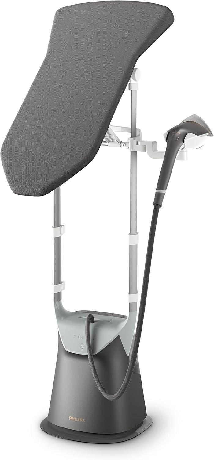 Philips Standing Garment Steamer - Steam Flow of 90 Grams per minute - 2400W - Water tank capacity 2.0 Litre - 50/60Hz - All-in-One 8000 Series GC628/86