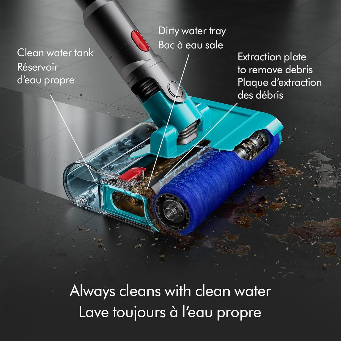 Dyson V15s Detect Submarine Vacuum Cleaner, Yellow/Nickel