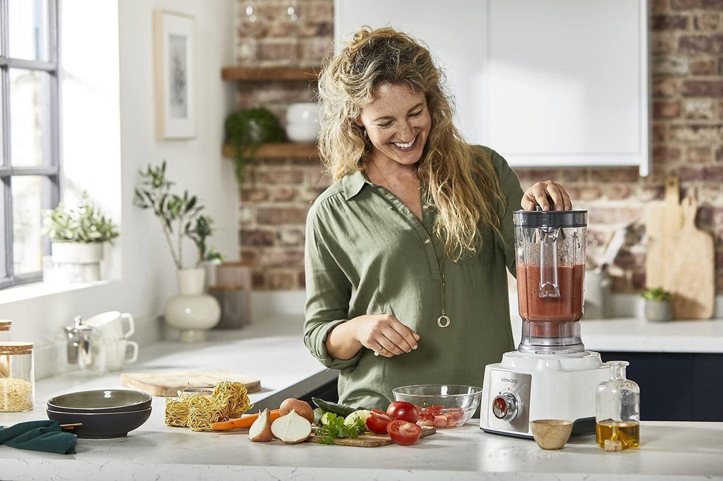 Kenwood multipro express food processor, 1000 watt, multicolor - fdp65.750wh