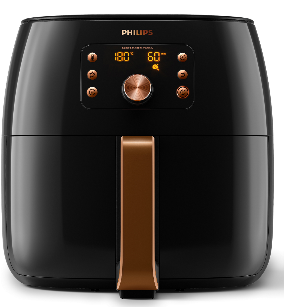 philips XXL Airfryer - 2200W, 50Hz, 1.4KGs, Smart Sensing Technology, Rapid Air Technology, Black/Copper - HD9867