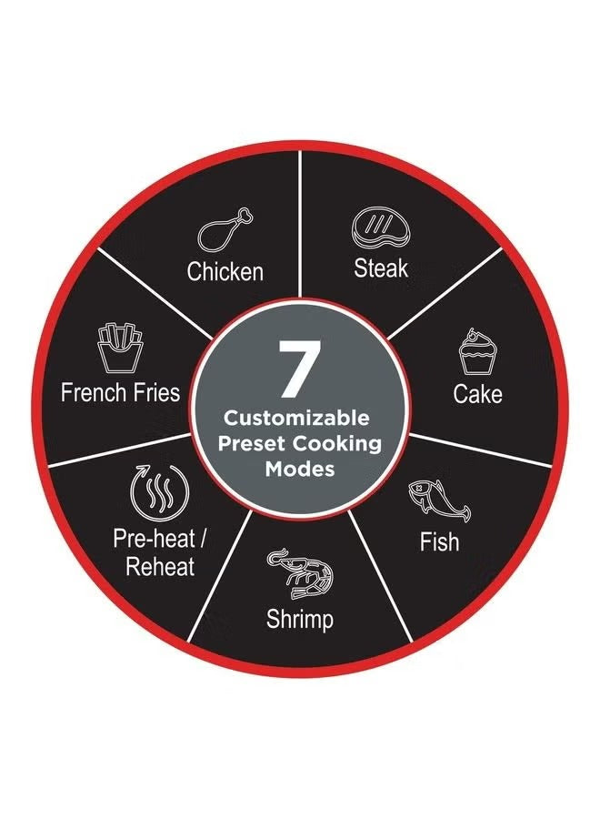 Black + Decker Aerofry Digital Air fryer, 5.5 Liters, 1500 Watt, Black - AF5539-B5