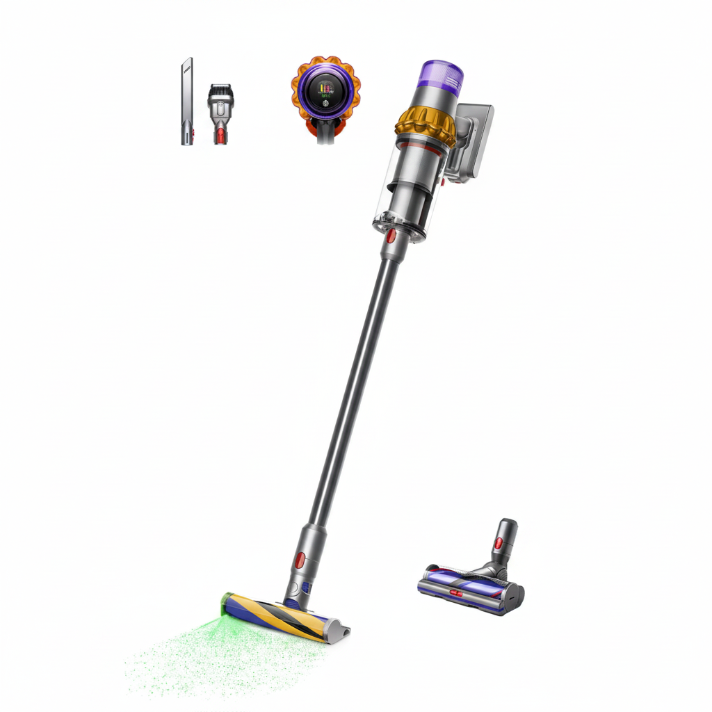 Dyson V15 Detect Cordless Vacuum Cleaner, Yellow/Nickel