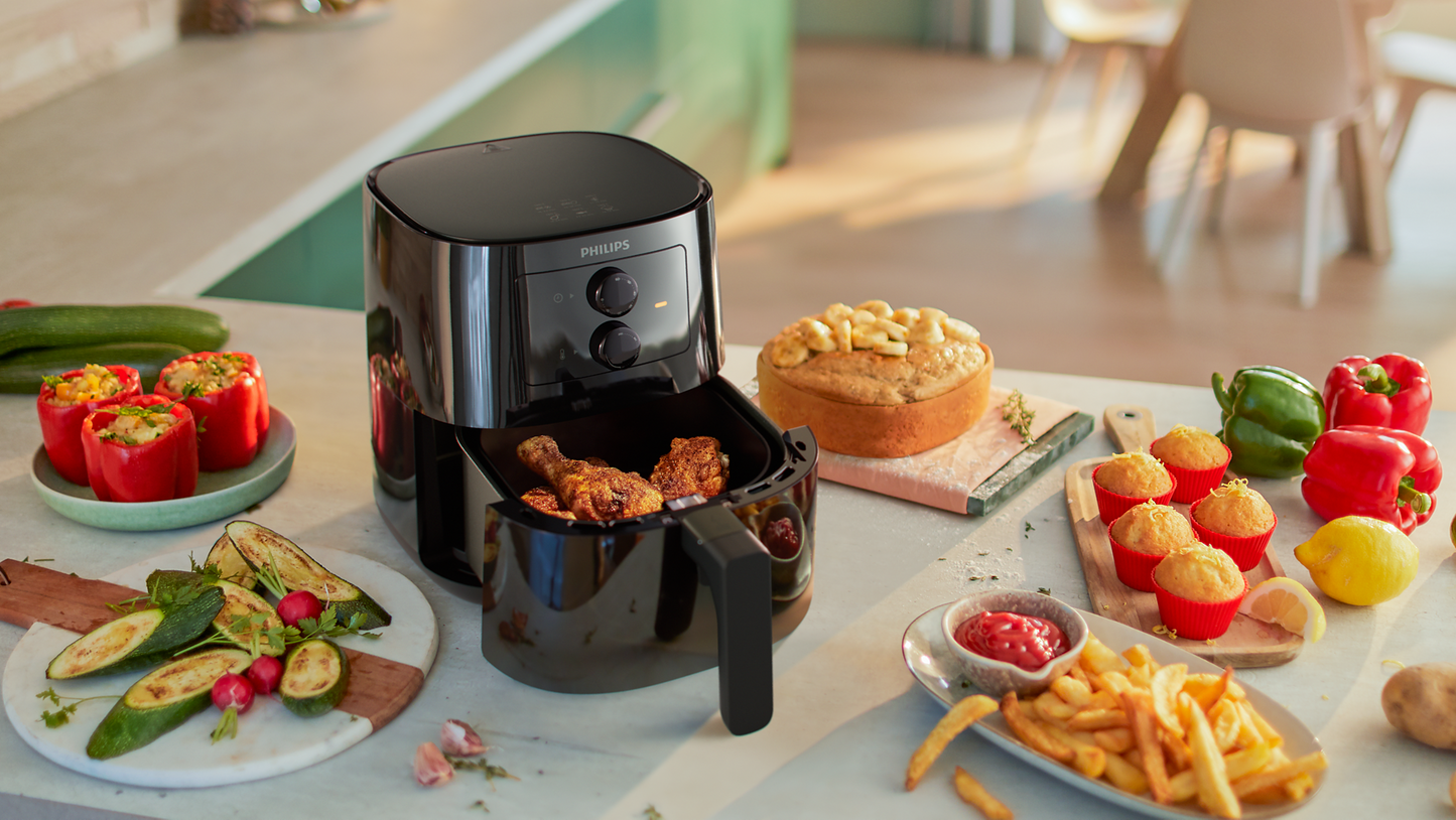 Philips Air Fryer, 1400 Watt, 4.1 Liters, Black - HD9200