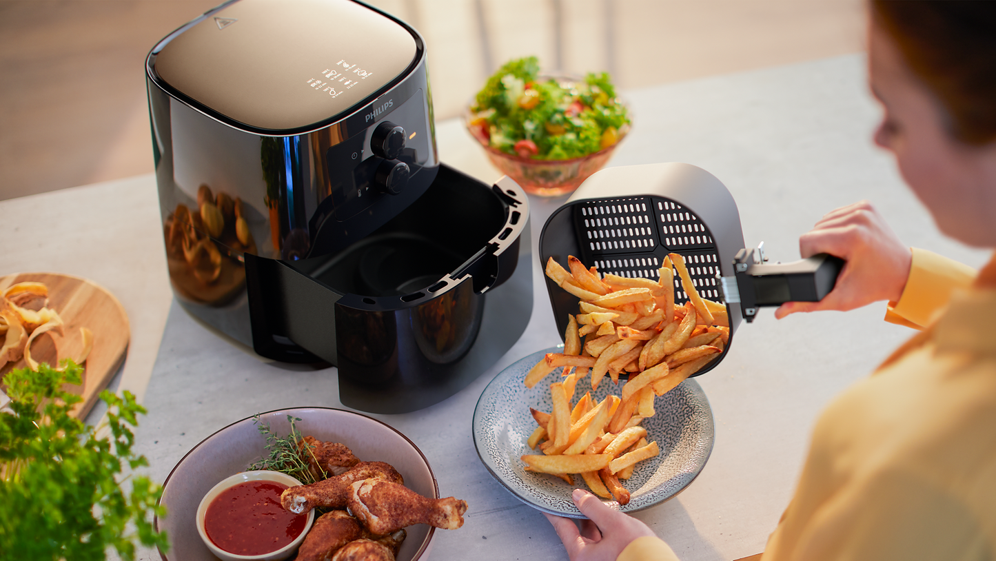 Philips Air Fryer, 1400 Watt, 4.1 Liters, Black - HD9200