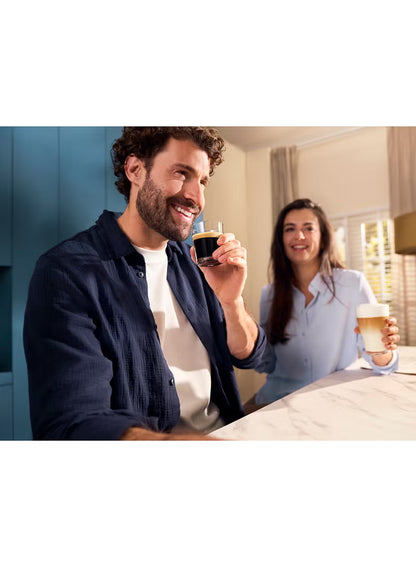 Philips 3300 Series Fully Automatic Coffee Machine - 6 Drinks, Modern Colour Touch Screen Display, LatteGo Milk System, SilentBrew, 100% Ceramic Grinder, AquaClean Filter, Black Chrome (EP3347/90)