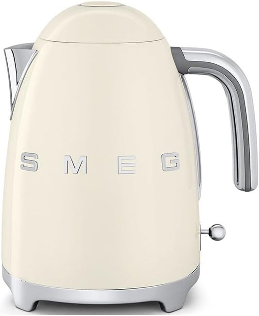 Smeg | Retro Iconic 50s 1.7 L Kettle / 7 Cups | 2400 Watts |Cream