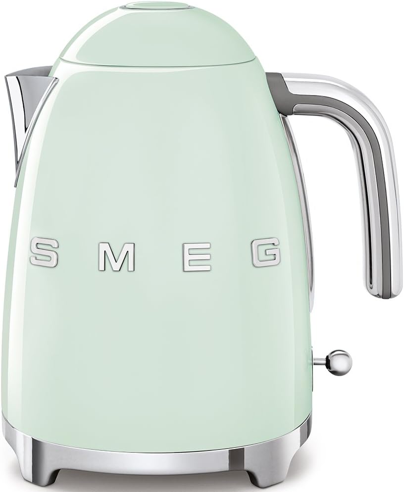 Smeg | Retro Iconic 50s 1.7 L Kettle / 7 Cups | 2400 Watts | Pastel Green
