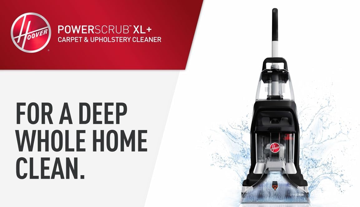 Hoover Carpet Washer Power Scrub Xl+ With Spinscrub Technology Quick Dry Time, FH68002, 4.5 L 1200 W CDCW-PSME Black/Silver