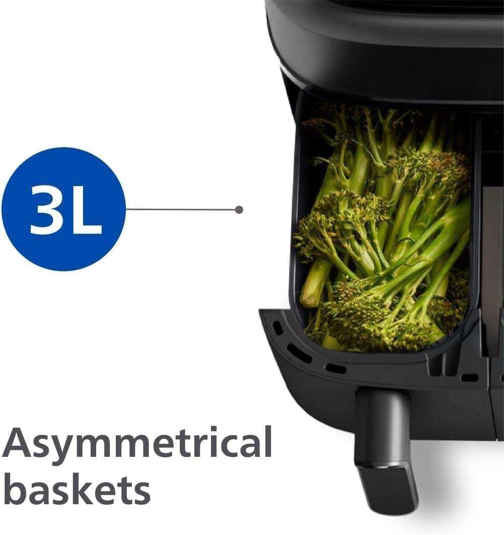 Philips 3000 Series Digital Air Fryer, 9 Liters, 2750 Watt, Black and Silver - ‎NA350