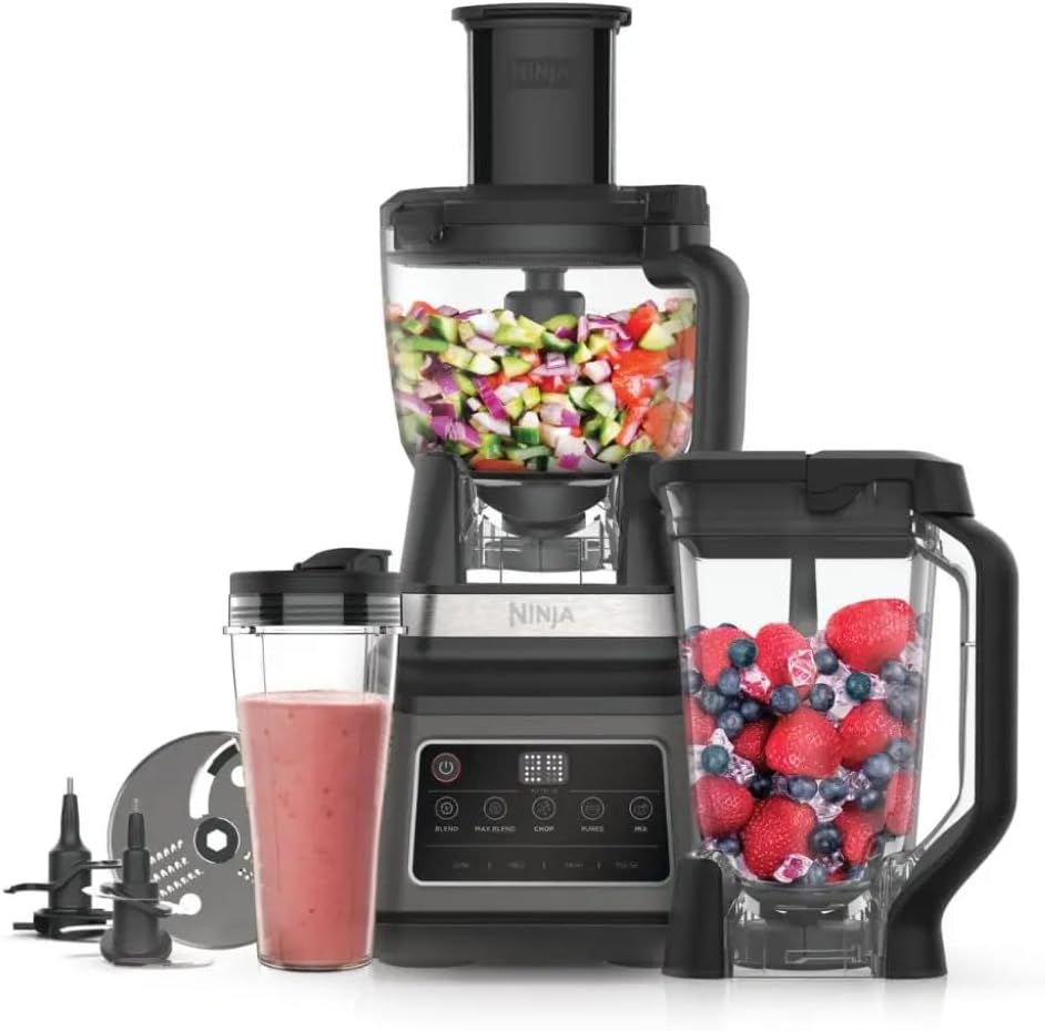 Ninja 3in1 Food Processor Kitchen System, 1200W, Black – BN801ME