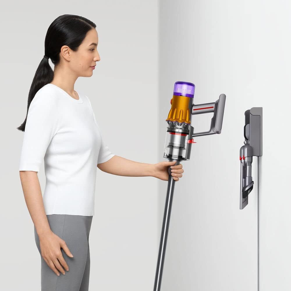 Dyson V12 Detect Slim Absolute Cordless Vacuum Cleaner, 350W, 3.5HRS Charge Time - Yellow/Nick
