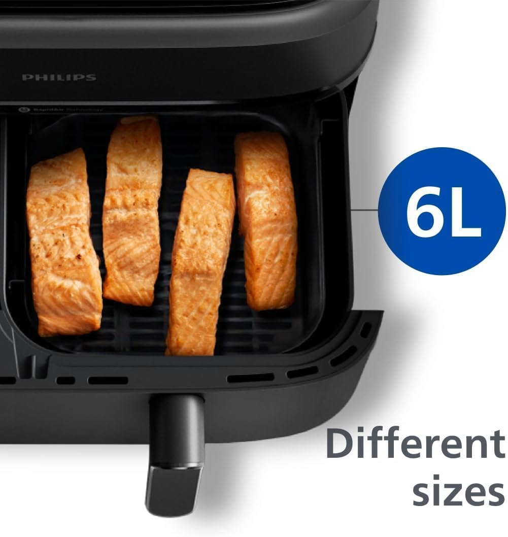 Philips 3000 Series Digital Air Fryer, 9 Liters, 2750 Watt, Black and Silver - ‎NA350