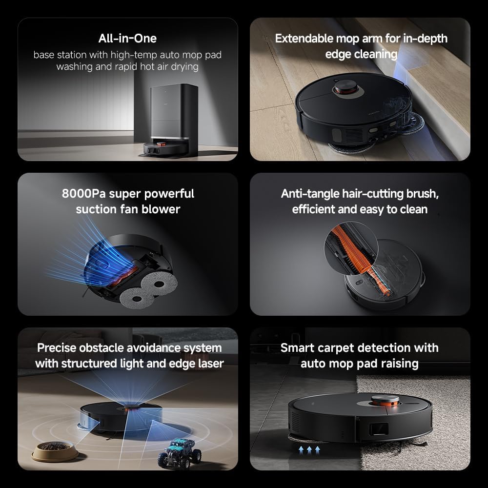 Xiaomi X20 Max Robot Vacuum Cleaner, Black