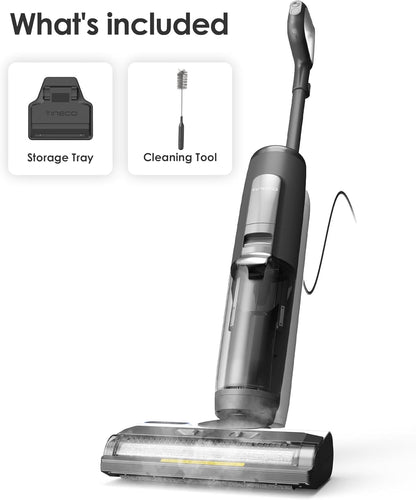 Tineco iFLOOR 5 All-in-One steam cleaner for wooden floors, ideal for sticky dirt, high temperature steam 120°C, self-cleaning