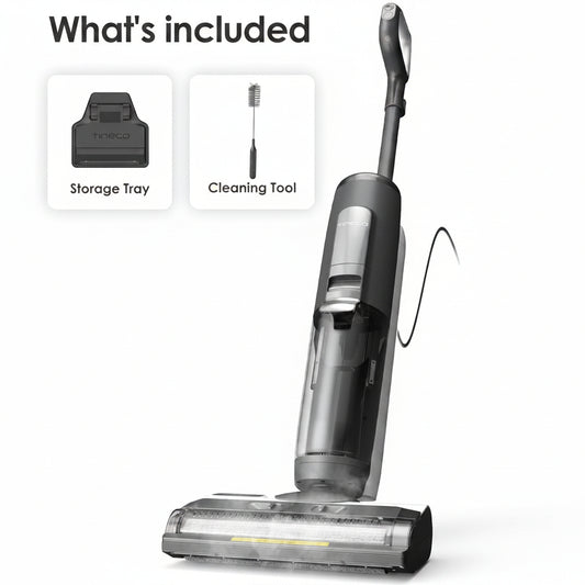 Tineco iFLOOR 5 All-in-One steam cleaner for wooden floors, ideal for sticky dirt, high temperature steam 120°C, self-cleaning