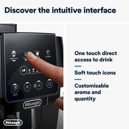 De'Longhi Fully Automatic Coffee Machine MAGNIFICA START Bean to Cup Espresso Machine, 6+ Functions for Espresso, Americano, Cappuccino, Latte, Macchiato & More Recipes ECAM220.60.B