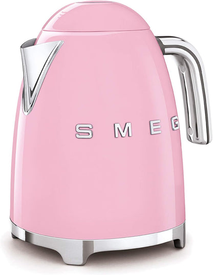 Smeg | Retro Iconic 50s 1.7 L Kettle / 7 Cups | 2400 Watts | Pink