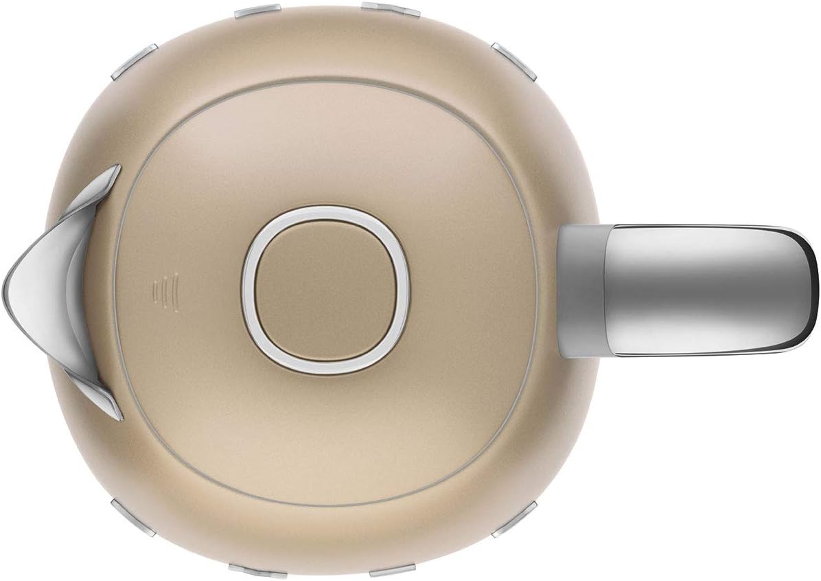 Smeg | Retro Iconic 50s 1.7 L Kettle / 7 Cups | 2400 Watts | Matte Gold