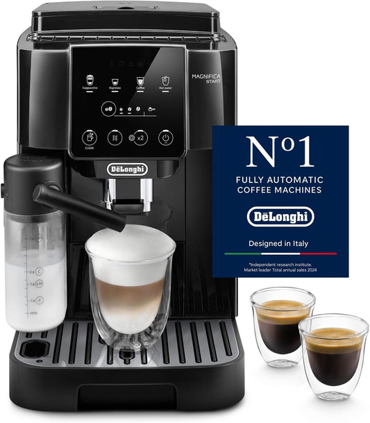 De'Longhi Fully Automatic Coffee Machine MAGNIFICA START Bean to Cup Espresso Machine, 6+ Functions for Espresso, Americano, Cappuccino, Latte, Macchiato & More Recipes ECAM220.60.B