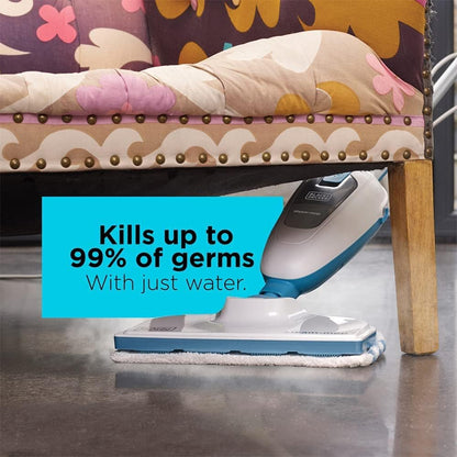 Black & Decker 1300W 10-in-1 Electric Steam Mop with 10 attachments White FSMH13E10-B5