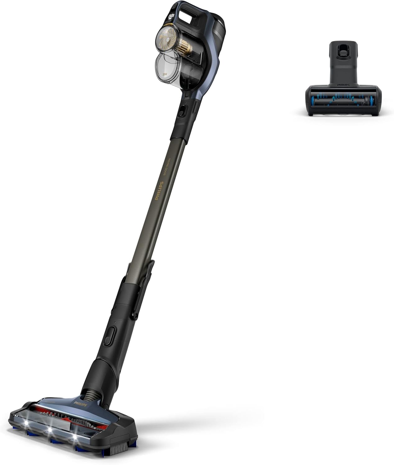 PHILIPS Cordless Vacuum 8000 Series, 360° suction nozzle,XC8043/61