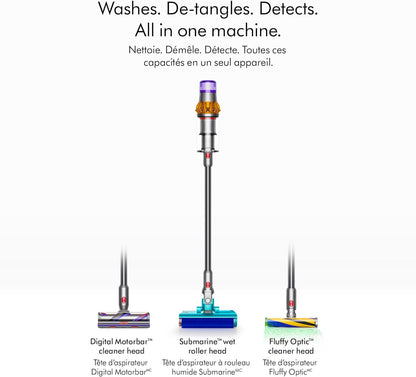 Dyson V15s Detect Submarine Vacuum Cleaner, Yellow/Nickel