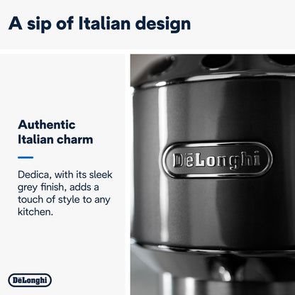 Delonghi Dedica Arte Espresso Machine , 1350 Watt, Metal - EC885 GY