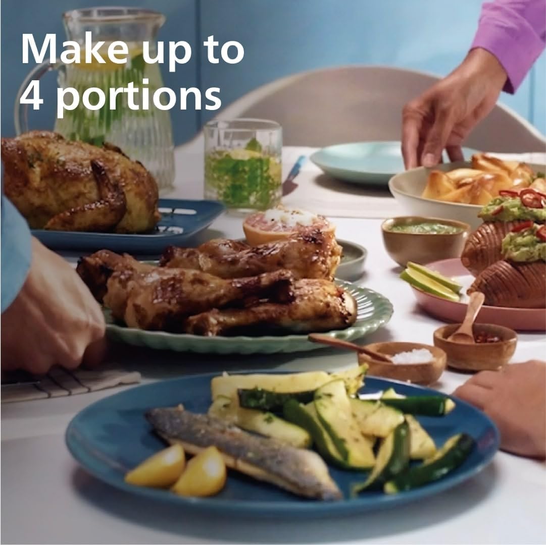 Philips 3000 Series Digital Air Fryer, 9 Liters, 2750 Watt, Black and Silver - ‎NA350