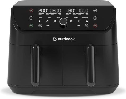 Nutricook Duo 2 Air Fryer, 8.5 Liters, 2400 Watt, Black- AFD185