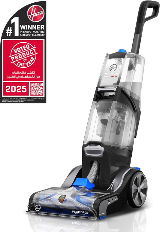 Hoover Platinum SmartWash Bagless Carpet Washer, 1200 Watt, Multi Color - CDCW-SWME