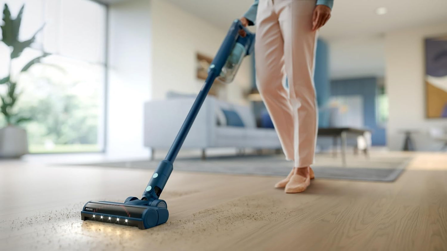 Philips Cordless Vacuum Stick 5000 Series - Digital Motor, PowerCyclone 10, 60 min Runtime, LED Nozzle, Aqua Module, Sage - XC5041/61