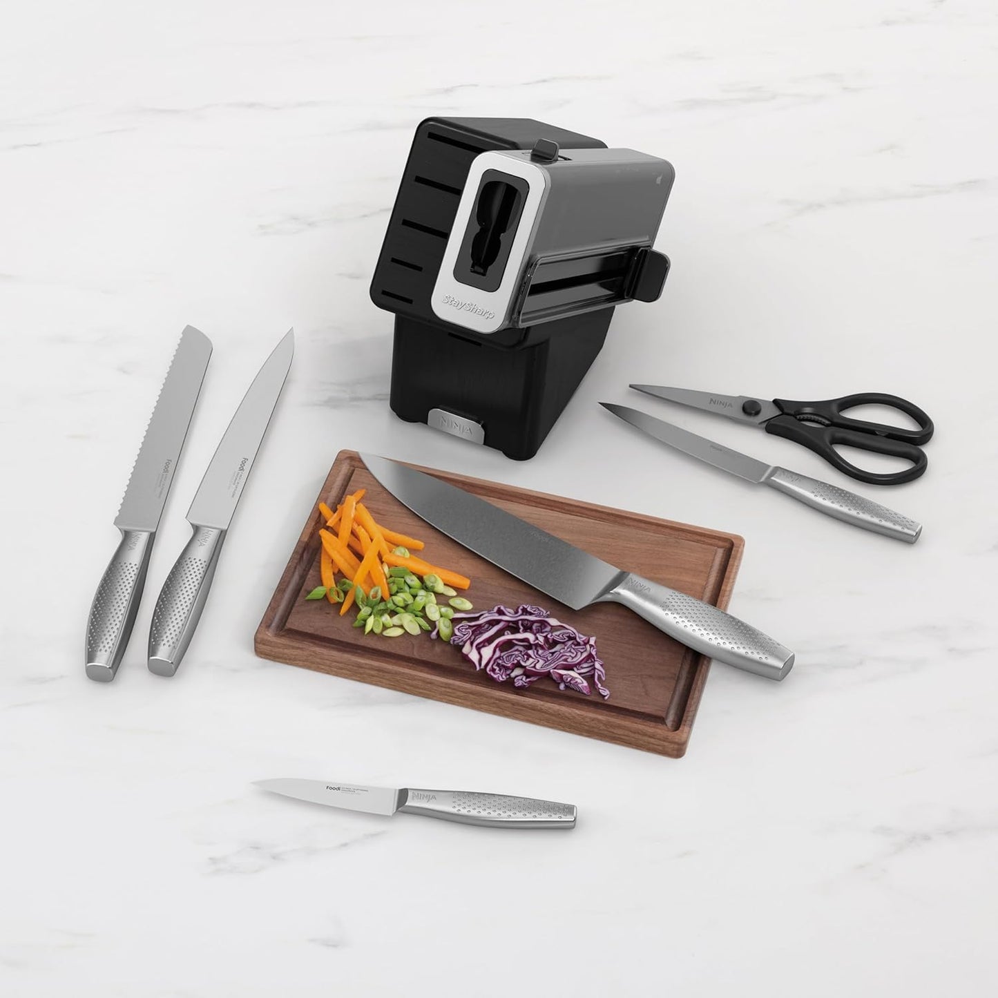 Ninja StaySharp Stainless 6-Piece Knife Set & Wood Block – K62006EUUK
