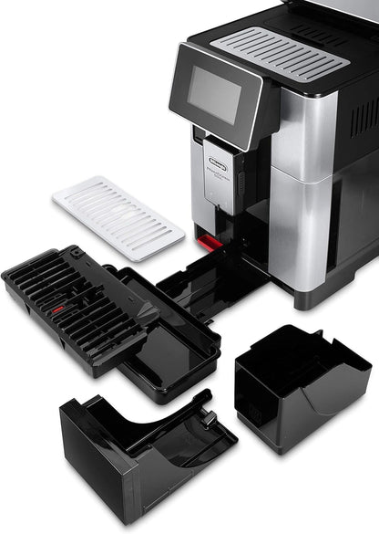 De'Longhi Primadonna Soul, Fully Automatic Bean to Cup, Espresso an Cappuccino Coffee Maker, ECAM610.75.mb, Black and Silver