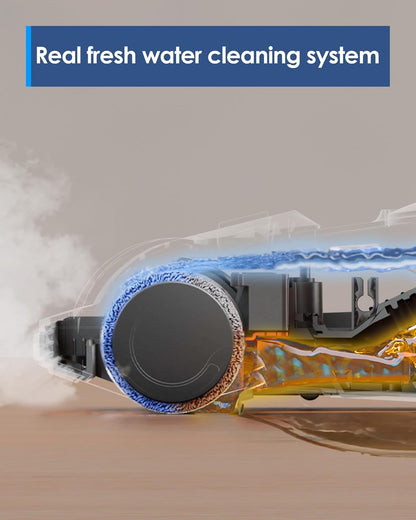 Tineco iFLOOR 5 All-in-One steam cleaner for wooden floors, ideal for sticky dirt, high temperature steam 120°C, self-cleaning