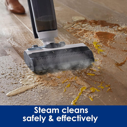 Floor One S5 Steam Wet and Dry Corded Vacuum Cleaner and Steam Mop, suction with iLoop Smart Sensor Technology and screen, Streak-Free and Self-Cleaning Dual Tank Feature 0.7 L 1500 W SW101000UK White