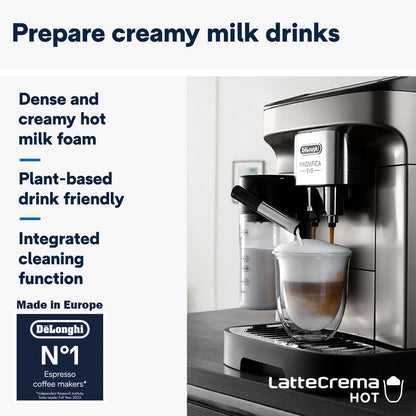 De'Longhi Magnifica Evo Fully Automatic Bean To Cup Coffee Machine With In Built Grinder,Soft Touch Button Cappuccino,LatteMacchiato,Espresso Coffee Maker Italian Design,ECAM290.81.TB