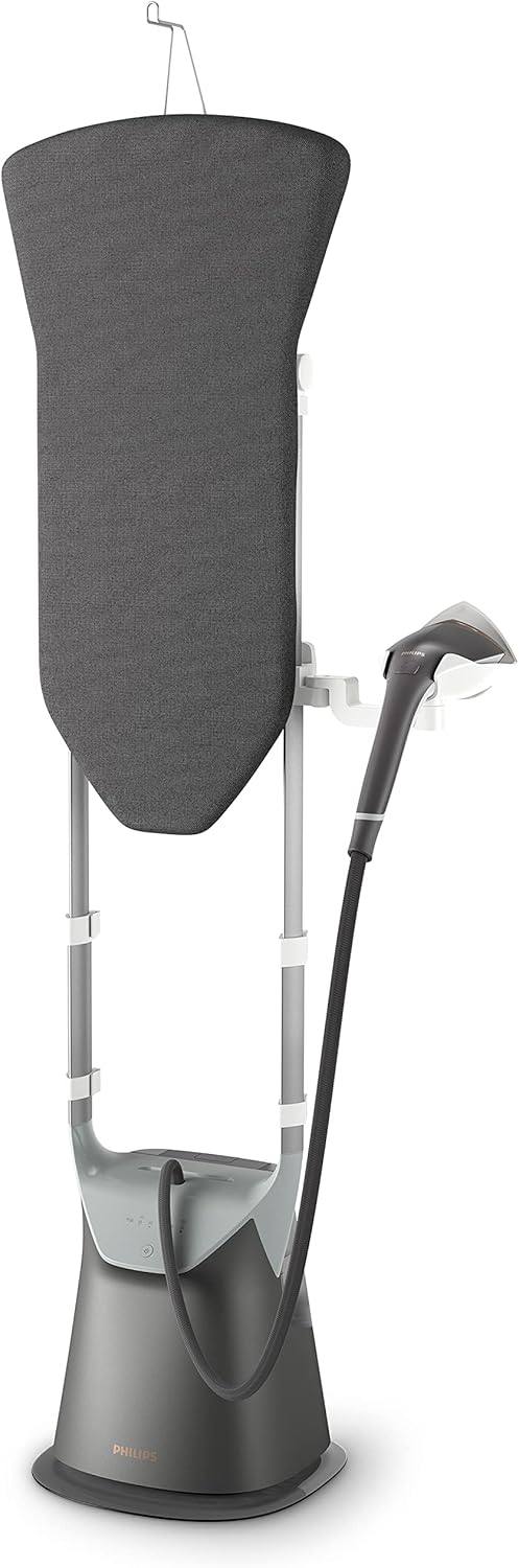 Philips Standing Garment Steamer - Steam Flow of 90 Grams per minute - 2400W - Water tank capacity 2.0 Litre - 50/60Hz - All-in-One 8000 Series GC628/86