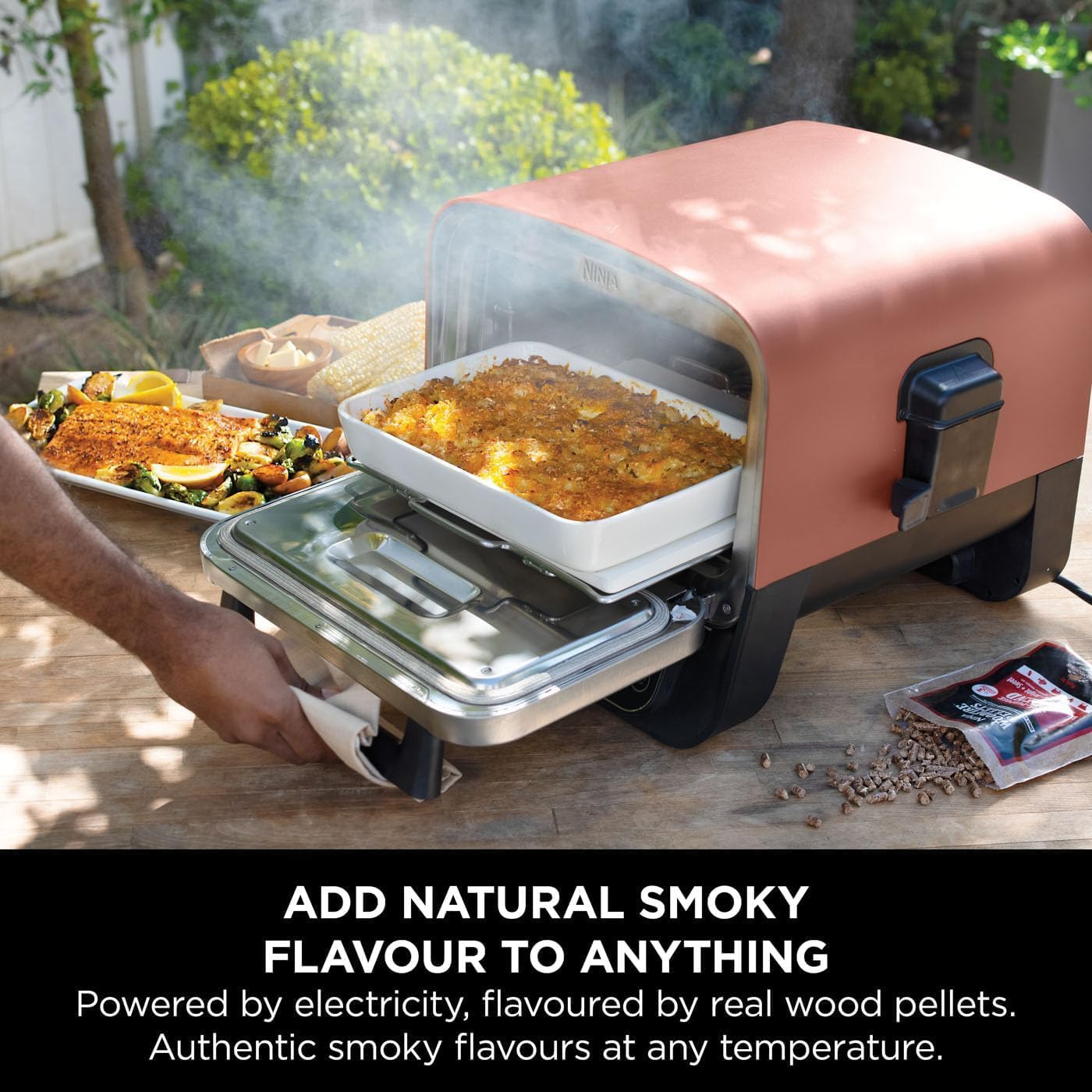 Ninja Woodfire 8-in-1 Electric Oven, Pizza Maker and BBQ Smoker Model: OO101ME