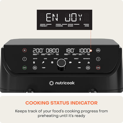 Nutricook Duo 2 Air Fryer, 8.5 Liters, 2400 Watt, Black- AFD185