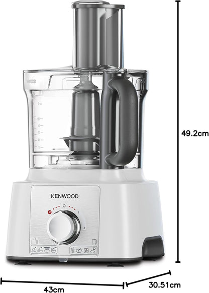 Kenwood multipro express food processor, 1000 watt, multicolor - fdp65.750wh