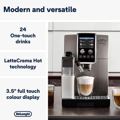 De'Longhi Dinamica Plus Bean To Cup Espresso Machine - 18 Drinks ECAM380 85 SB